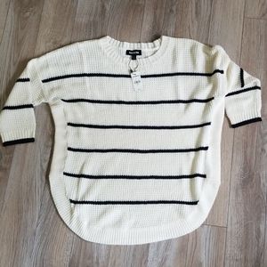 Express Bateau Neck Circle Hem Sweater NWT